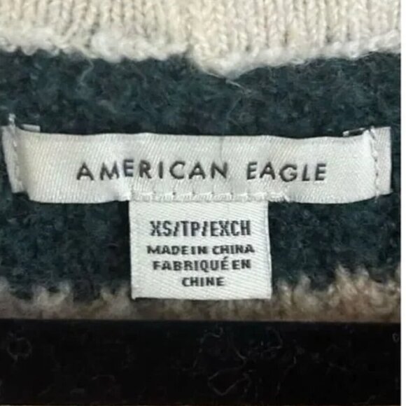 AE American Eagle Colorful Striped Knit Crew Neck Sweater‎ Sz XS - Picture 3 of 6